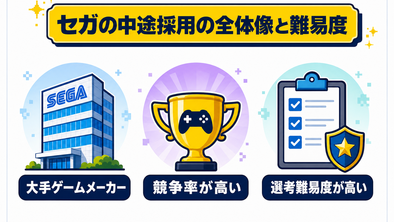 セガの中途採用の全体像と難易度