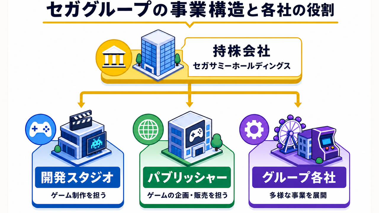 セガグループの事業構造と各社の役割