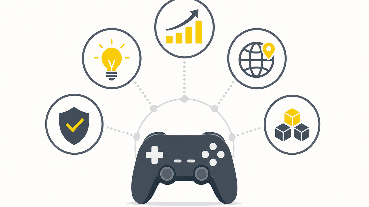 世界大手ゲーム会社を比較するための5つの評価軸