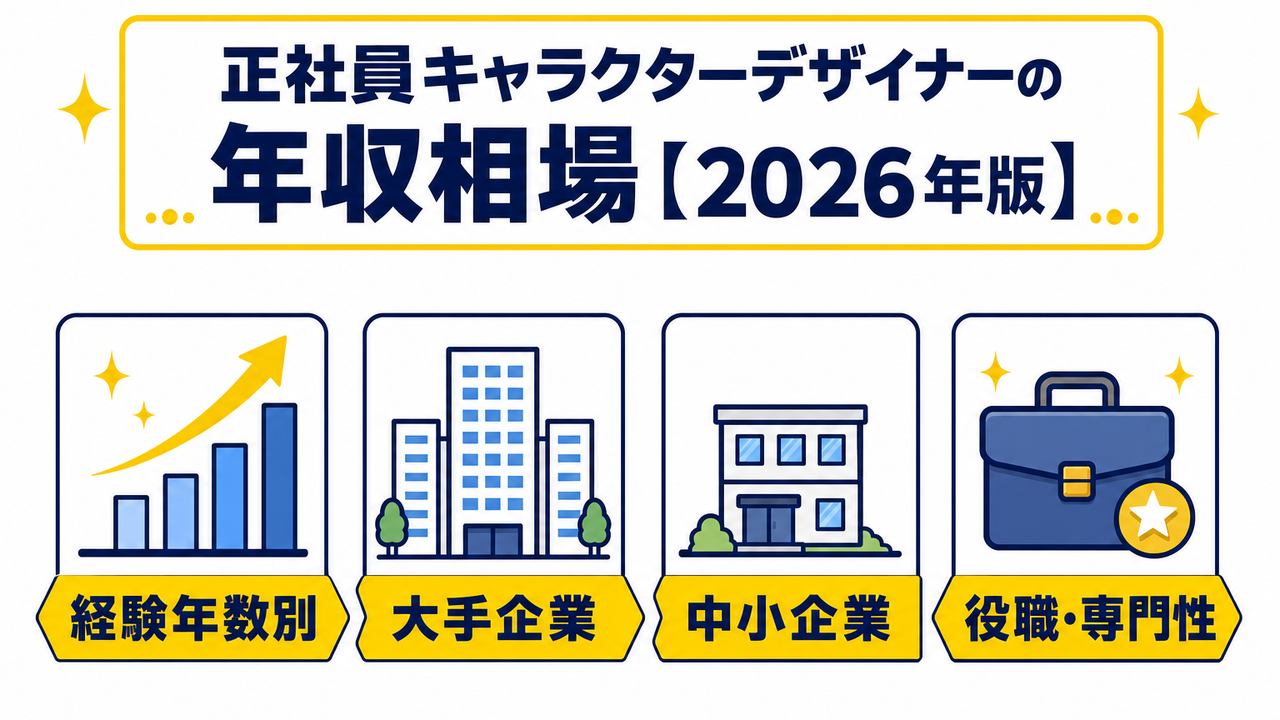 正社員キャラクターデザイナーの年収相場【2026年版】