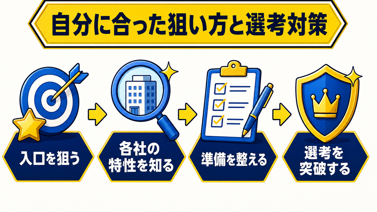 自分に合ったグループ会社の狙い方と選考対策