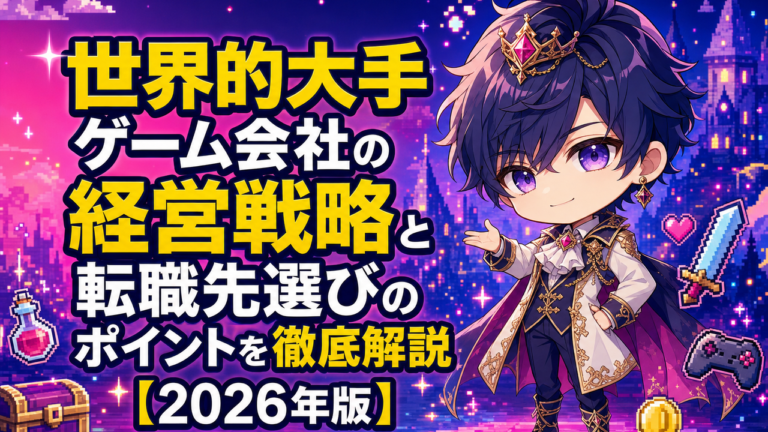 世界的大手ゲーム会社の経営戦略と転職先選びのポイントを徹底解説【2026年版】