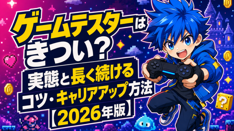 ゲームテスターはきつい？実態と長く続けるコツ・キャリアアップ方法【2026年版】