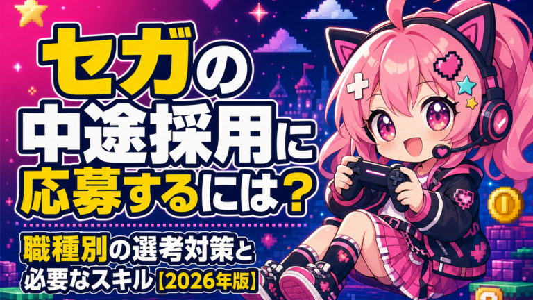 セガの中途採用に応募するには？職種別の選考対策と必要なスキル【2026年版】
