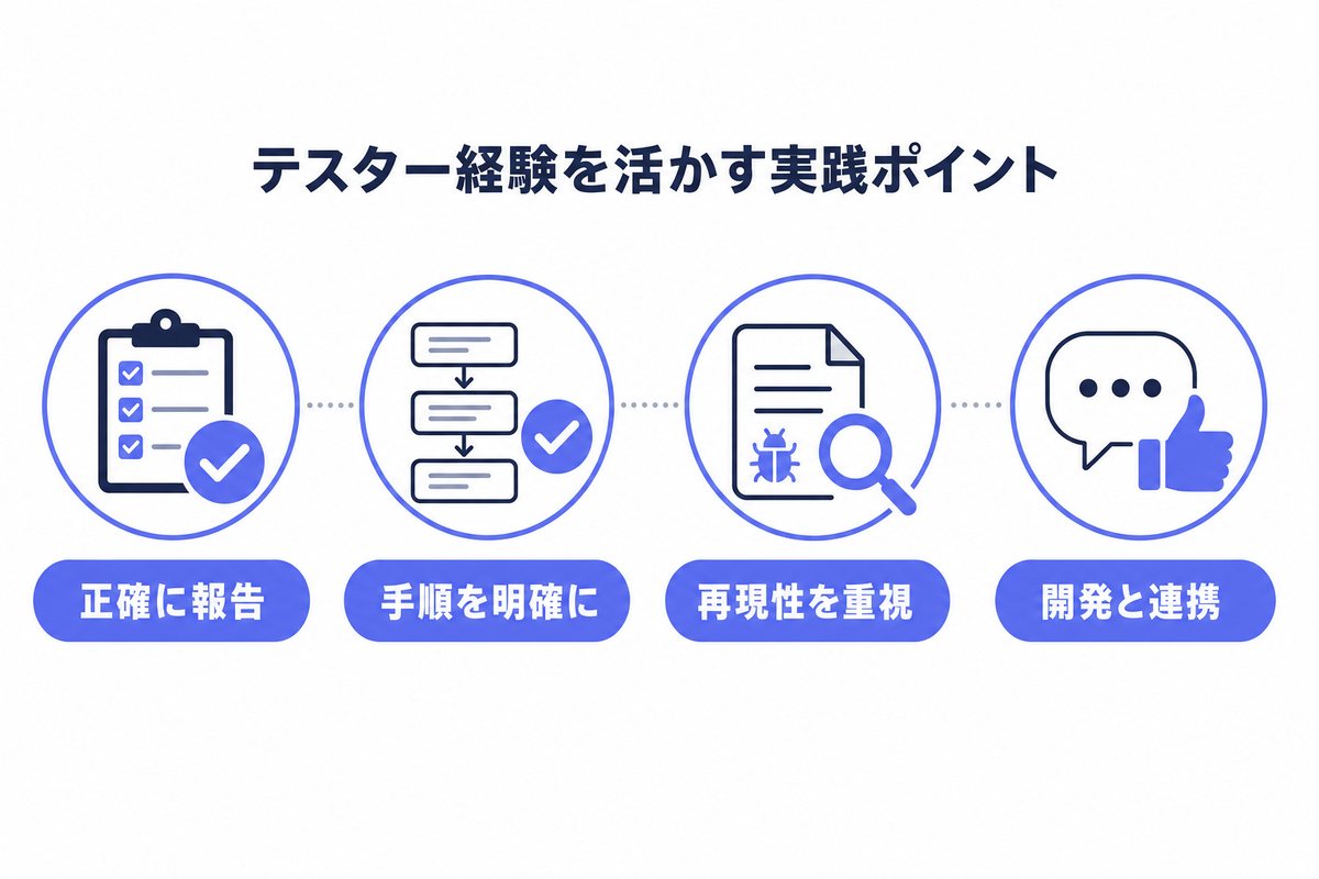 テスター経験を活かす実践ポイント