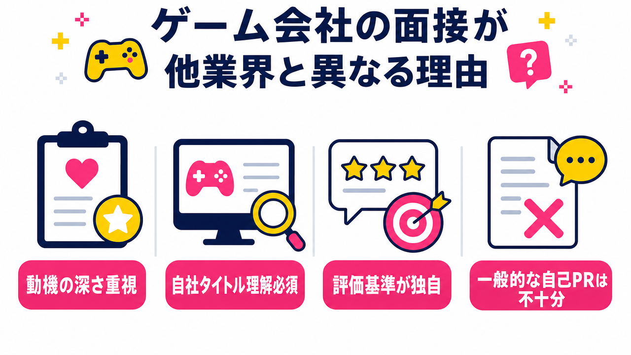 ゲーム会社の面接が他業界と異なる理由