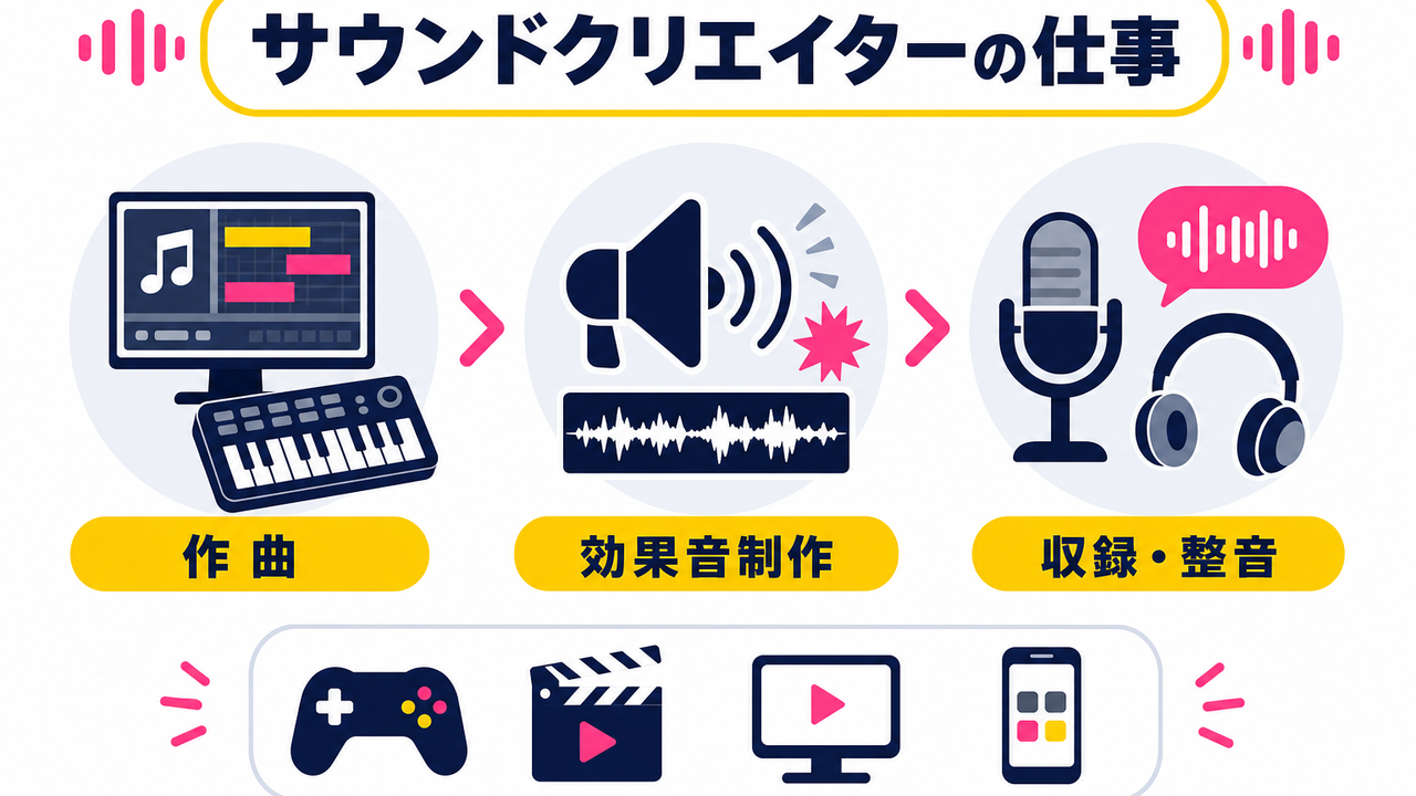 サウンドクリエイターの仕事内容と職種の全体像