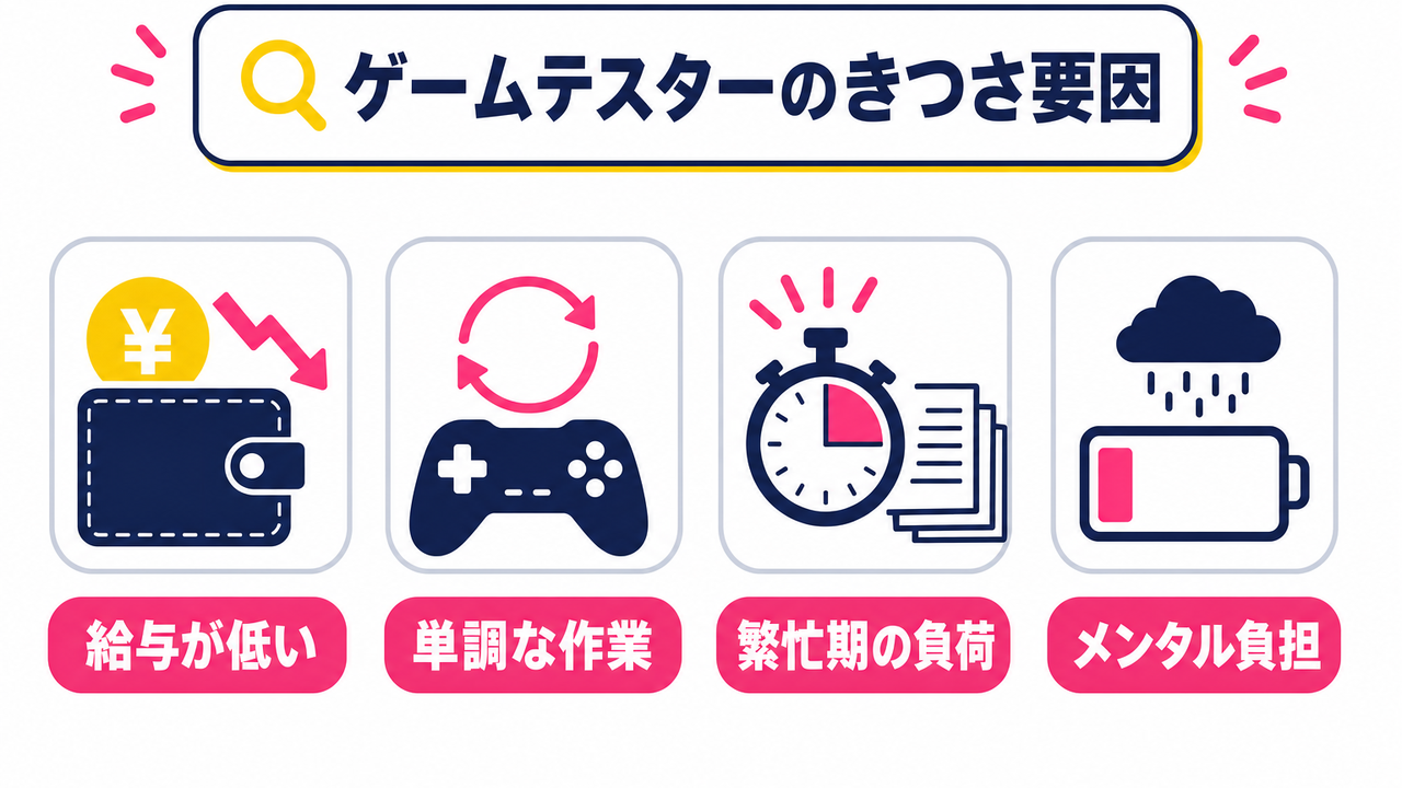 ゲームテスターの「きつさ」の実態|給与・労働環境・メンタル