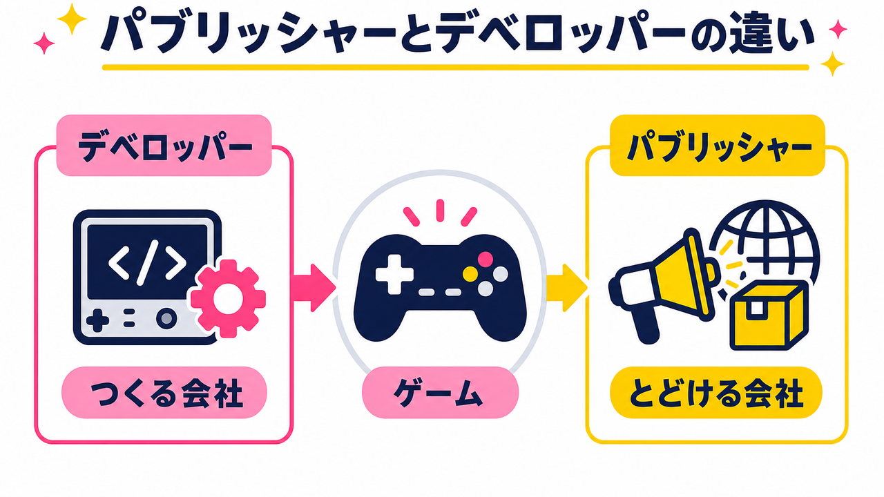 ゲーム業界での「パブリッシャー」と「デベロッパー」の根本的な違い