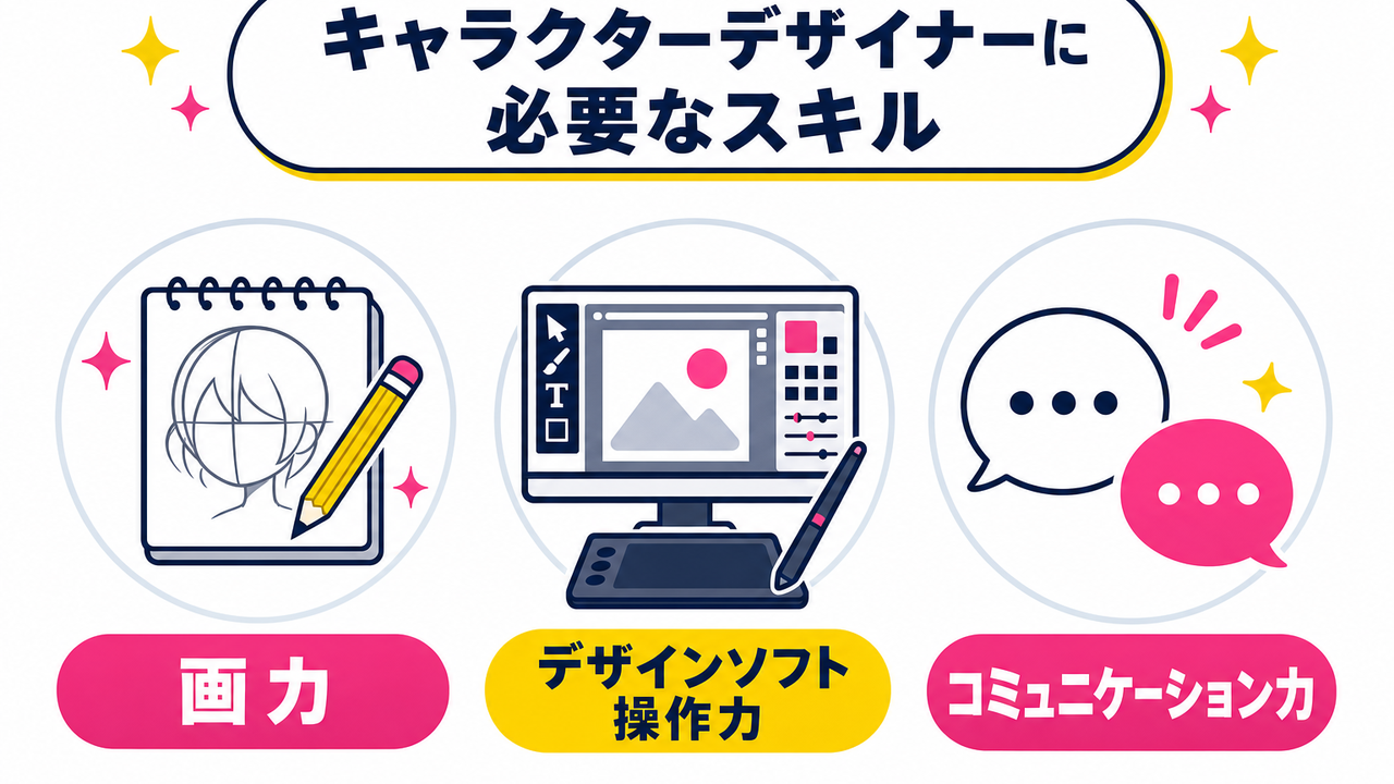 キャラクターデザイナーに必要なスキル