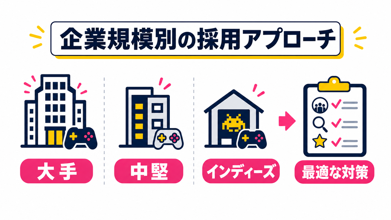企業規模別に見る採用実態のアプローチ