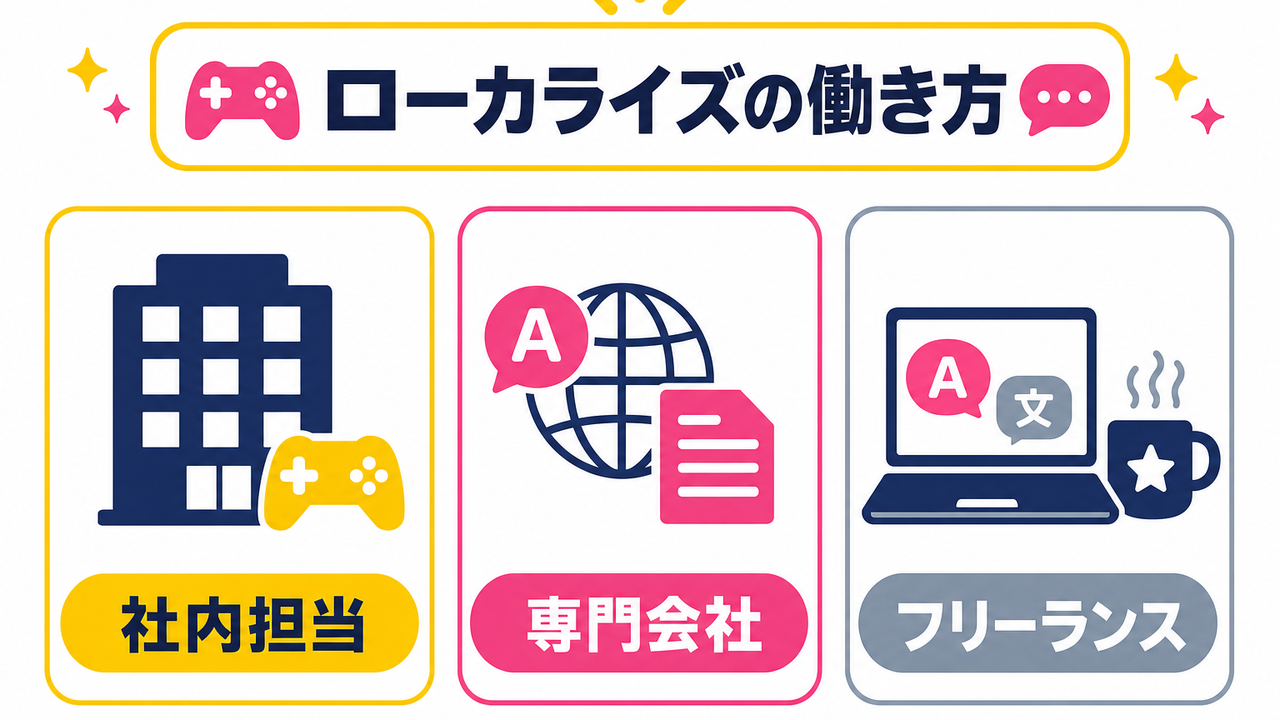 ゲームローカライズ職の選び方・活用方法