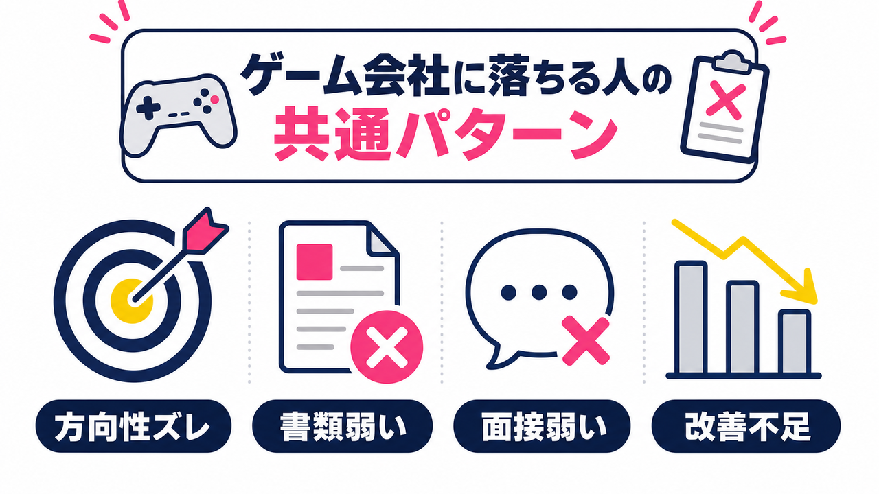 ゲーム会社に落ち続ける人の共通パターン