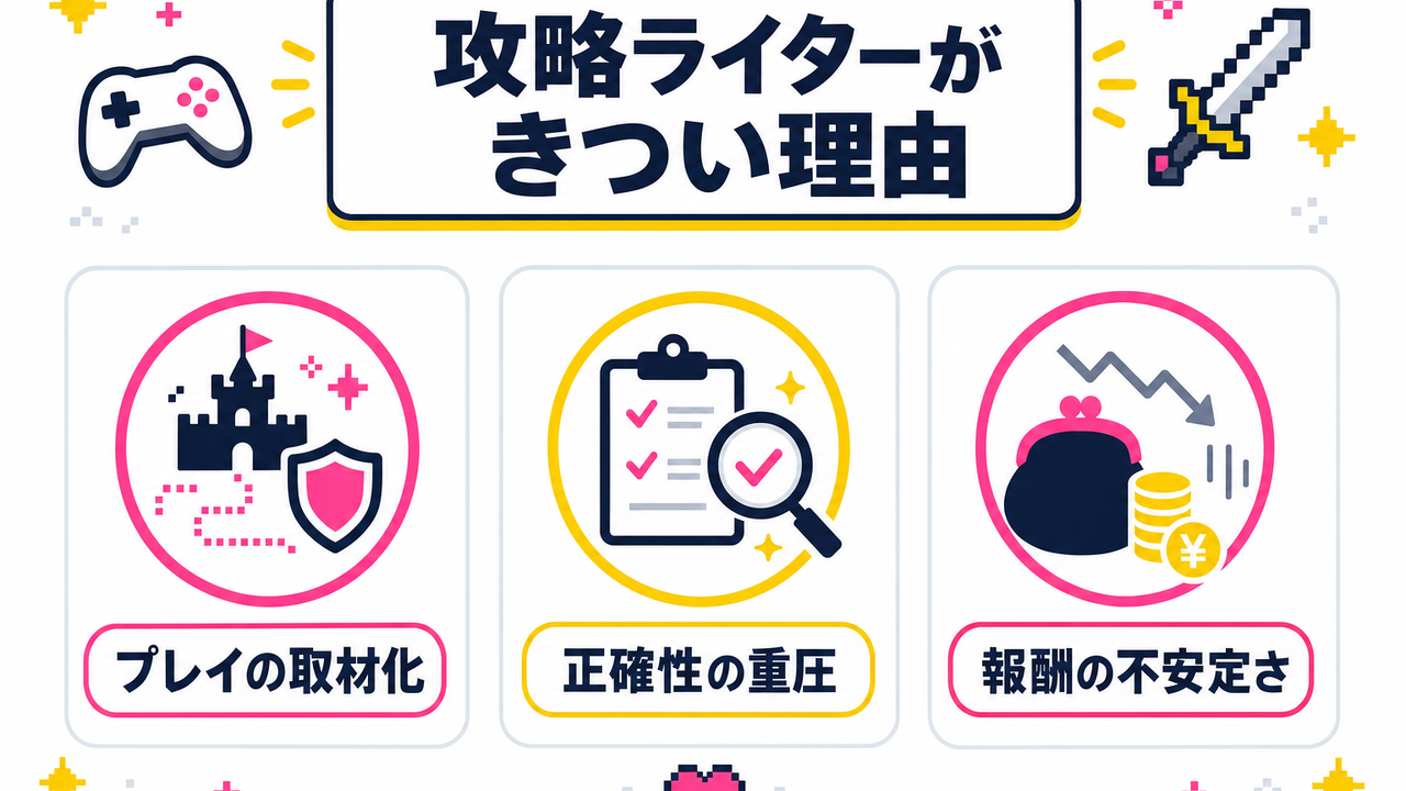ゲーム攻略ライターがきついと言われる理由