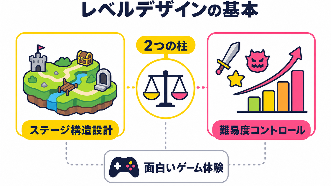 ゲームレベルデザインの基本と難易度調整の役割