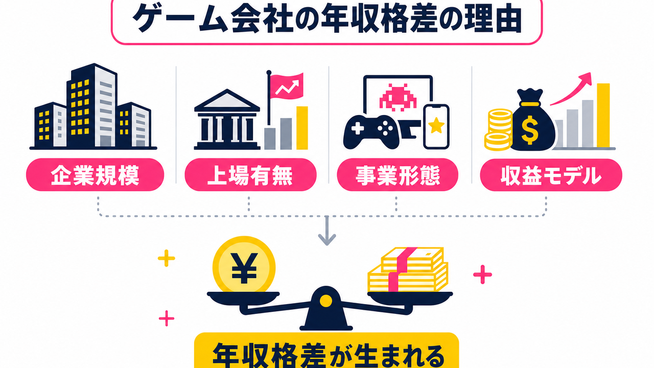 なぜゲーム会社によって年収に大きな差が生まれるのか