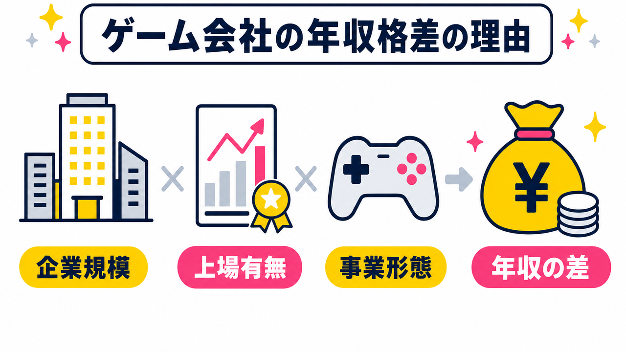 なぜゲーム会社によって年収に大きな差が生まれるのか