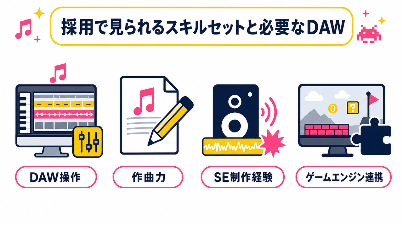 採用で見られるスキルセットと必要なDAW