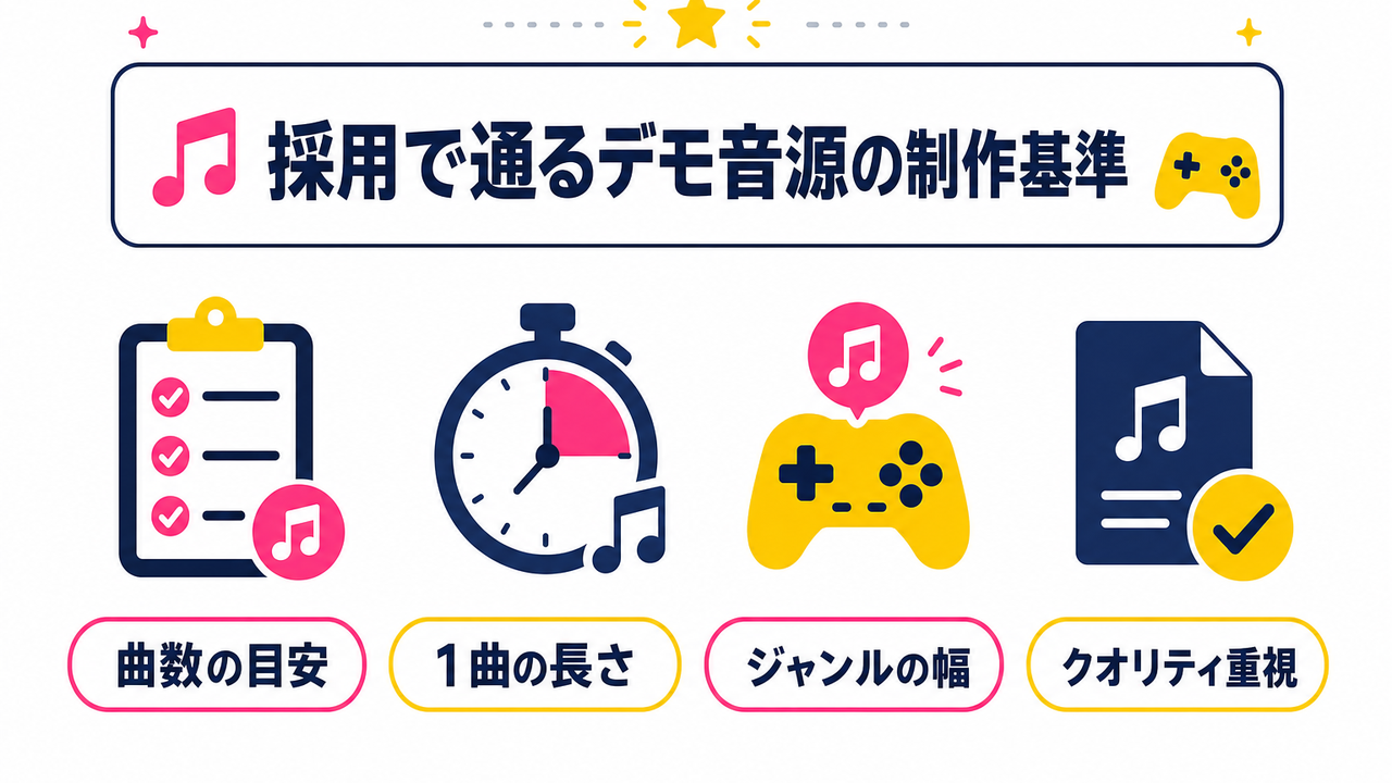 採用で通るデモ音源の制作基準