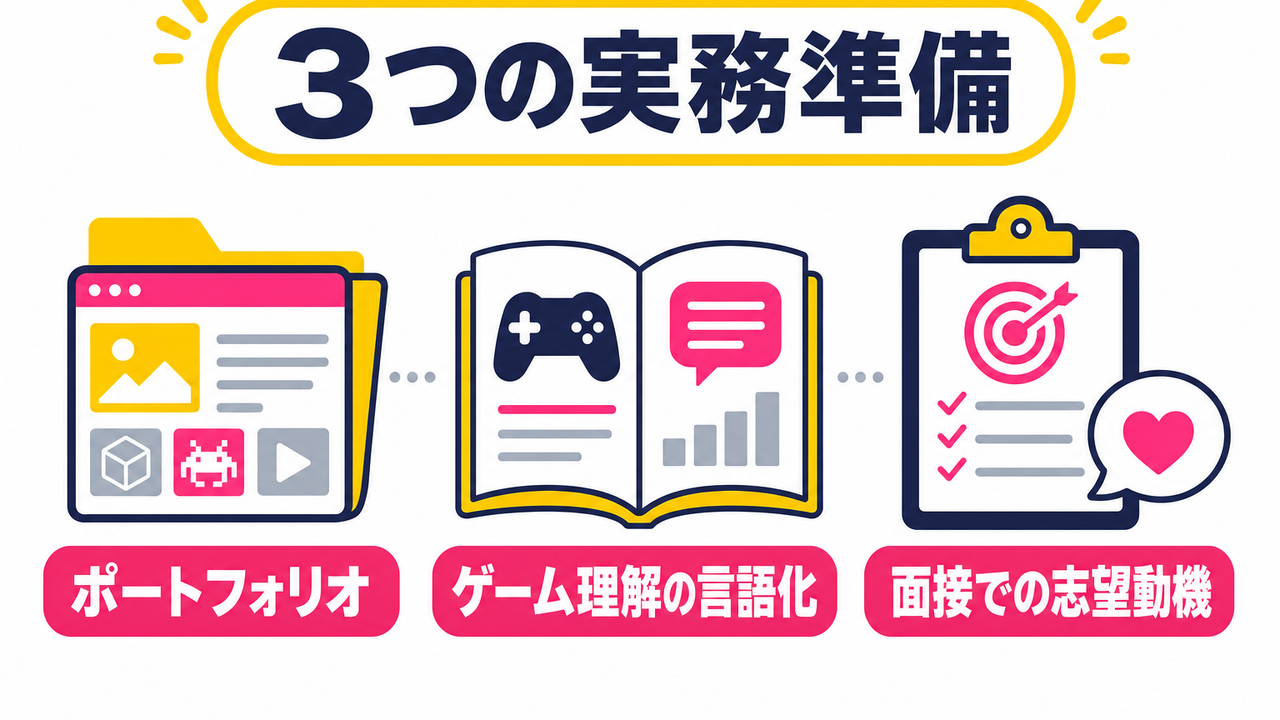 高卒未経験がゲーム会社の選考に通るための3つの実務準備