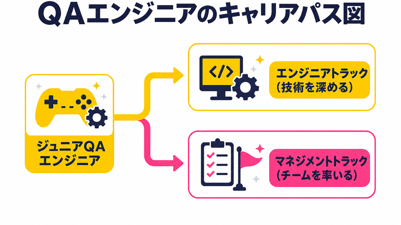 QAエンジニアのキャリアパス図とポジション別の違い