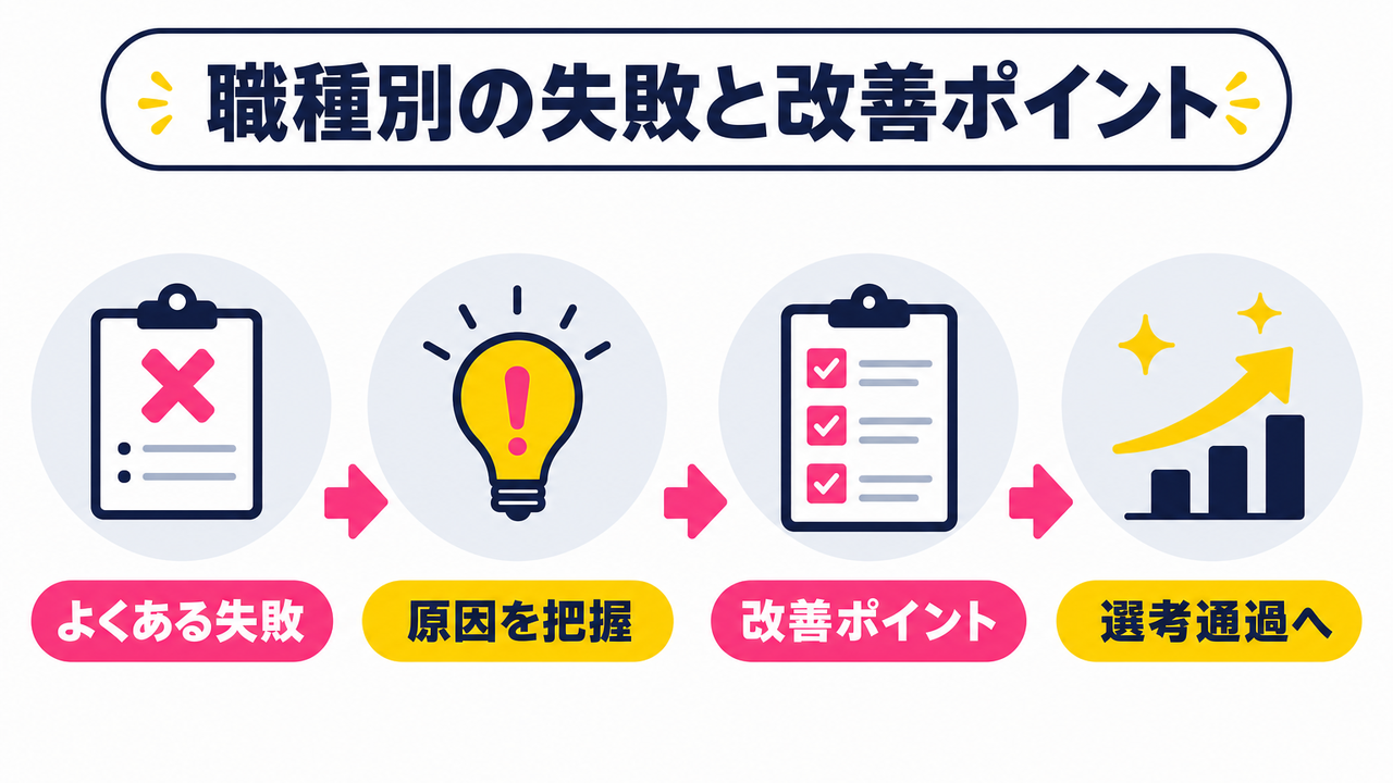 職種別：よくある失敗パターンと改善策