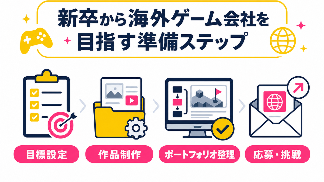 新卒から海外ゲーム会社を目指す具体的な準備ステップ