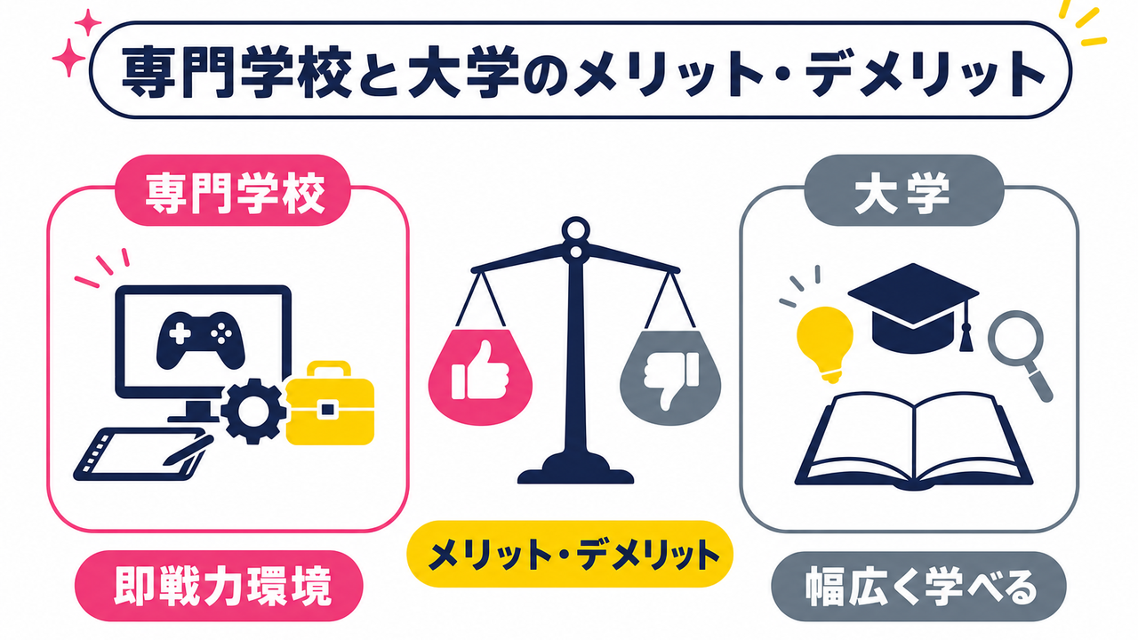 専門学校・大学それぞれのリアルなメリット・デメリット