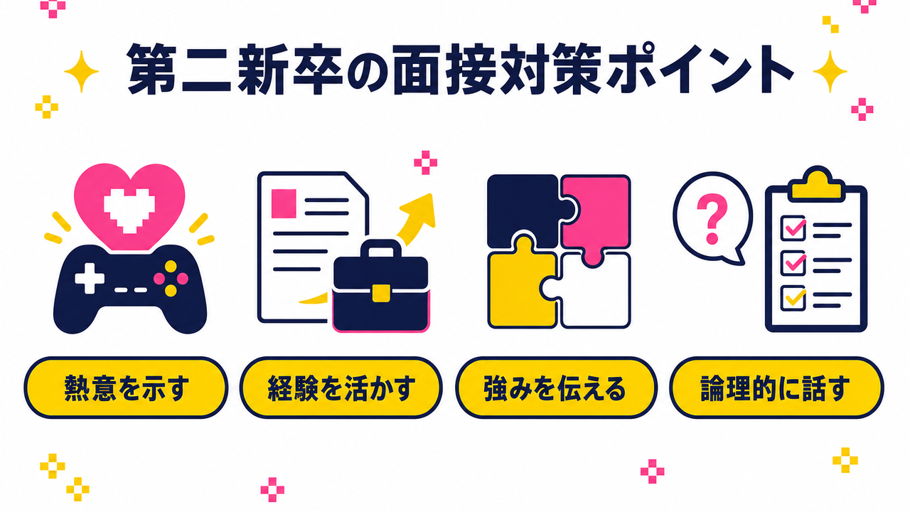 内定を獲得する第二新卒の面接対策|ゲーム会社が見るポイント