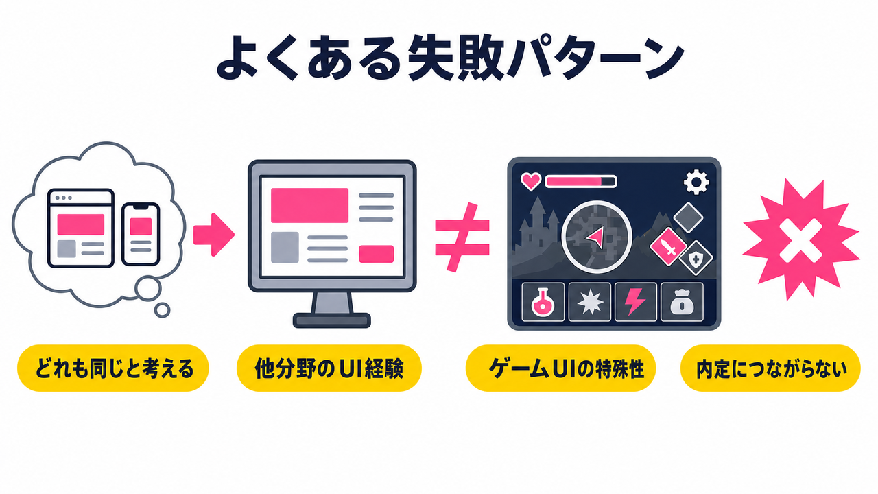 未経験・異業種からゲームUIデザイナーへの転職でよくある失敗