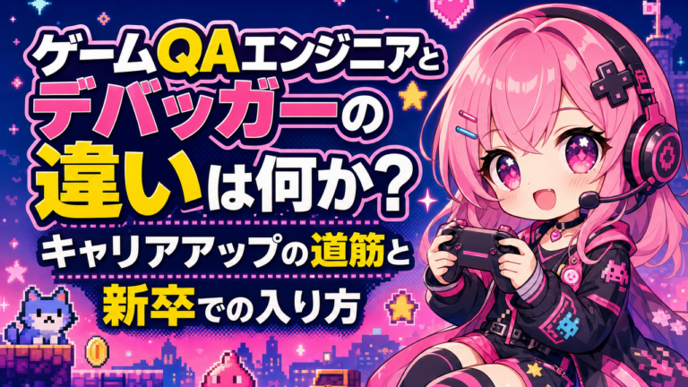 ゲームQAエンジニアとデバッガーの違いは何か？キャリアアップの道筋と新卒での入り方