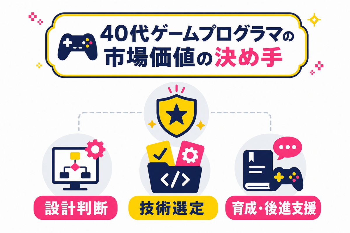 ゲーム業界における40代プログラマの市場価値｜需要と年収の実態