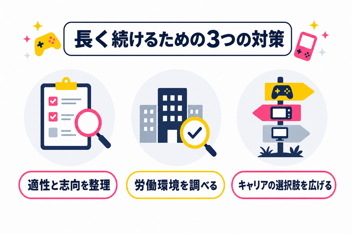 長く続けられるゲームプランナーになるための現実的な対策｜企業選びとキャリア設計