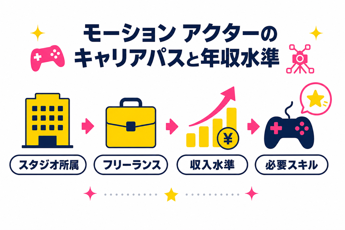ゲーム業界でのモーション アクターのキャリアパスと年収水準