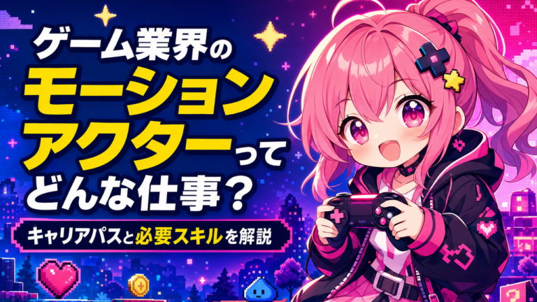 ゲーム業界のモーション アクターってどんな仕事？キャリアパスと必要スキルを解説